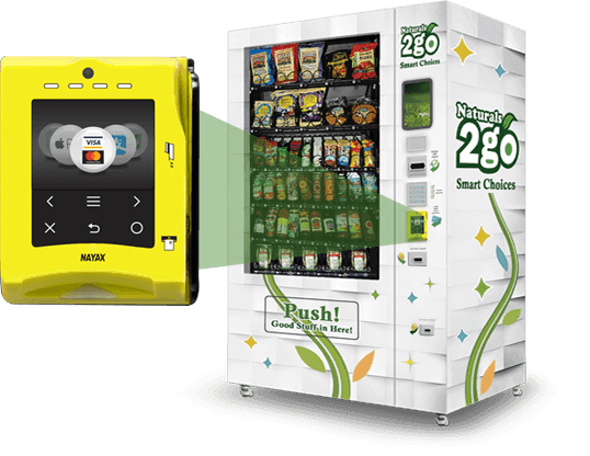 Modern vending machine with healthy food options and electronic payment systems in San Diego